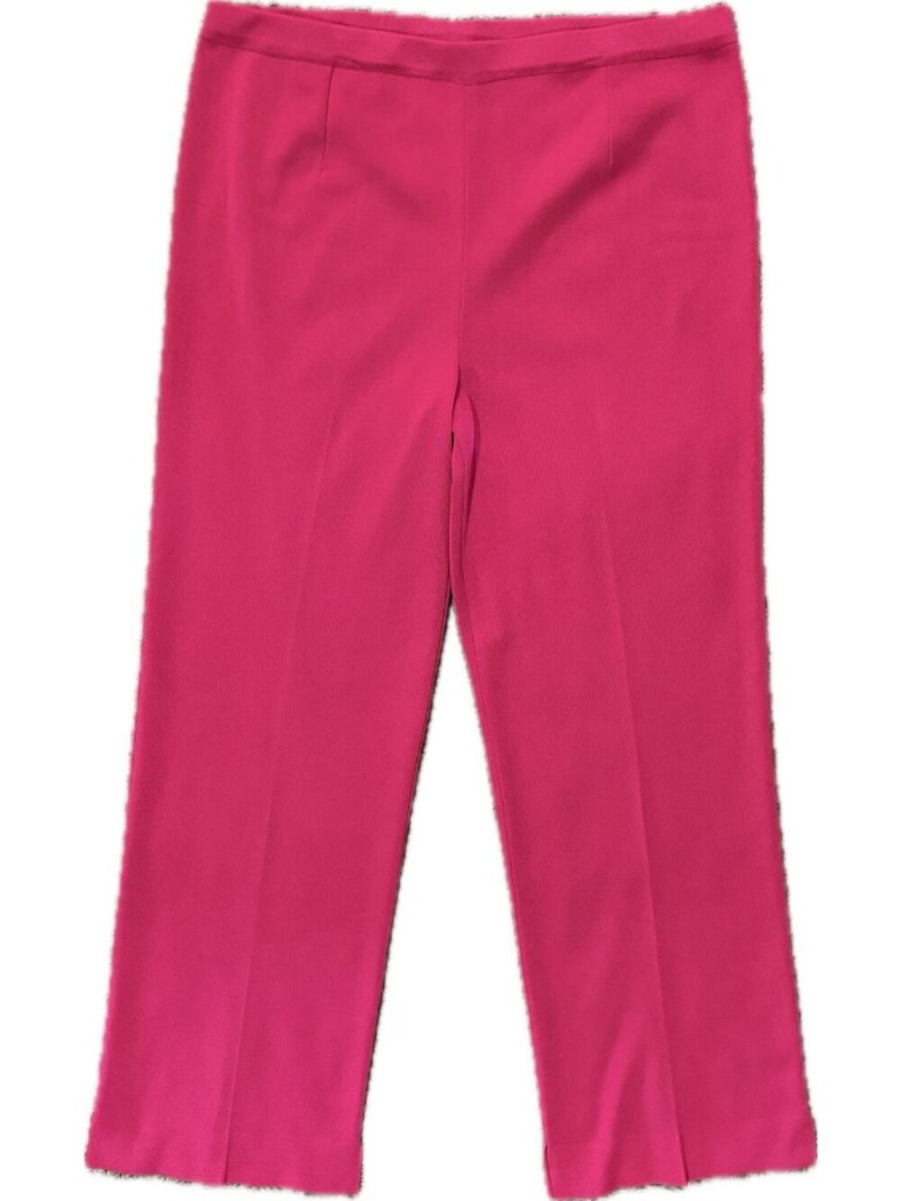 Ming Wang XL Pants Travel Stretch Knit Jersey Hot Pink Carmine Rose Straight Leg